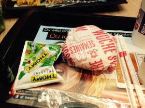 Die Pommes waren auf dem anderen Tablett