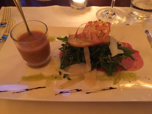Salmen Olten Gazpacho und Carpaccio