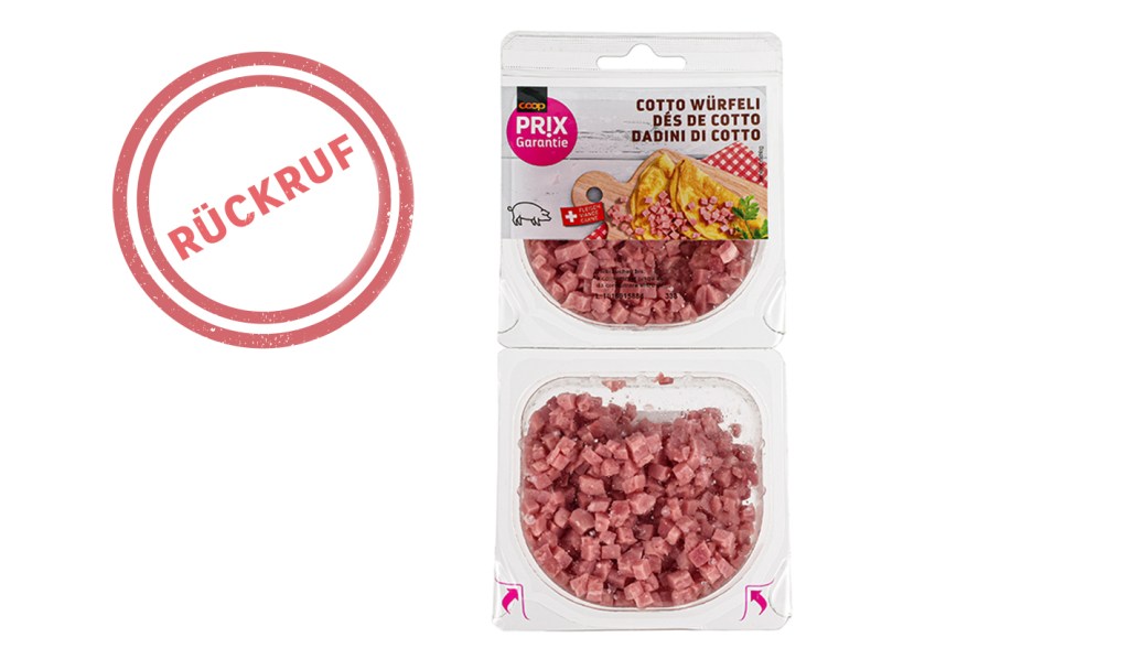Coop ruft Prix Garantie Cotto Würfeli&nbsp;zurück.